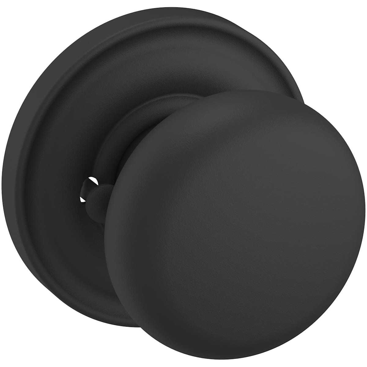 Estate 5015 Classic Knob with 5048 Rose – Half Dummy – Satin Black