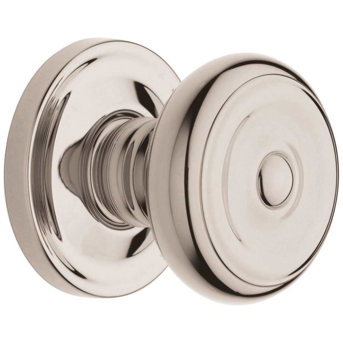 Estate 5020 Colonial Knob with 5048 Rose – Half Dummy – Lifetime Polished Nickel