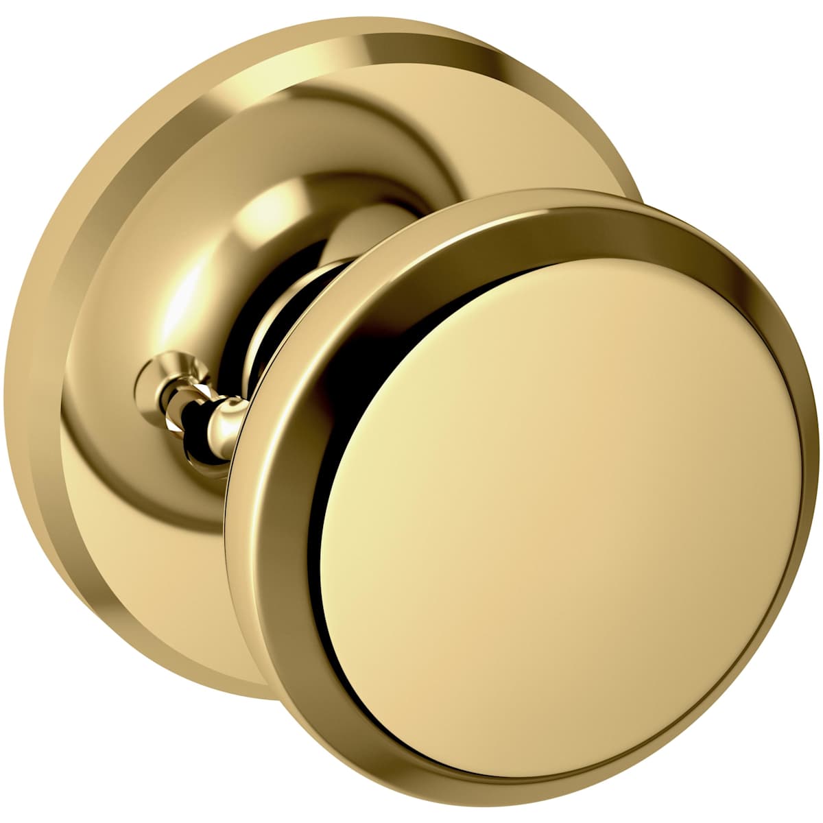 Estate 5023 Knob with R016 Rose – Half Dummy – Lifetime Polished Brass