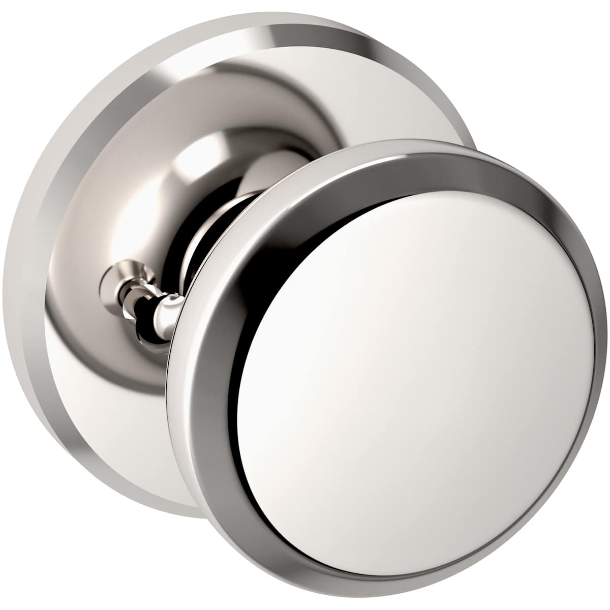 Estate 5023 Knob with R016 Rose – Half Dummy – Lifetime Polished Nickel
