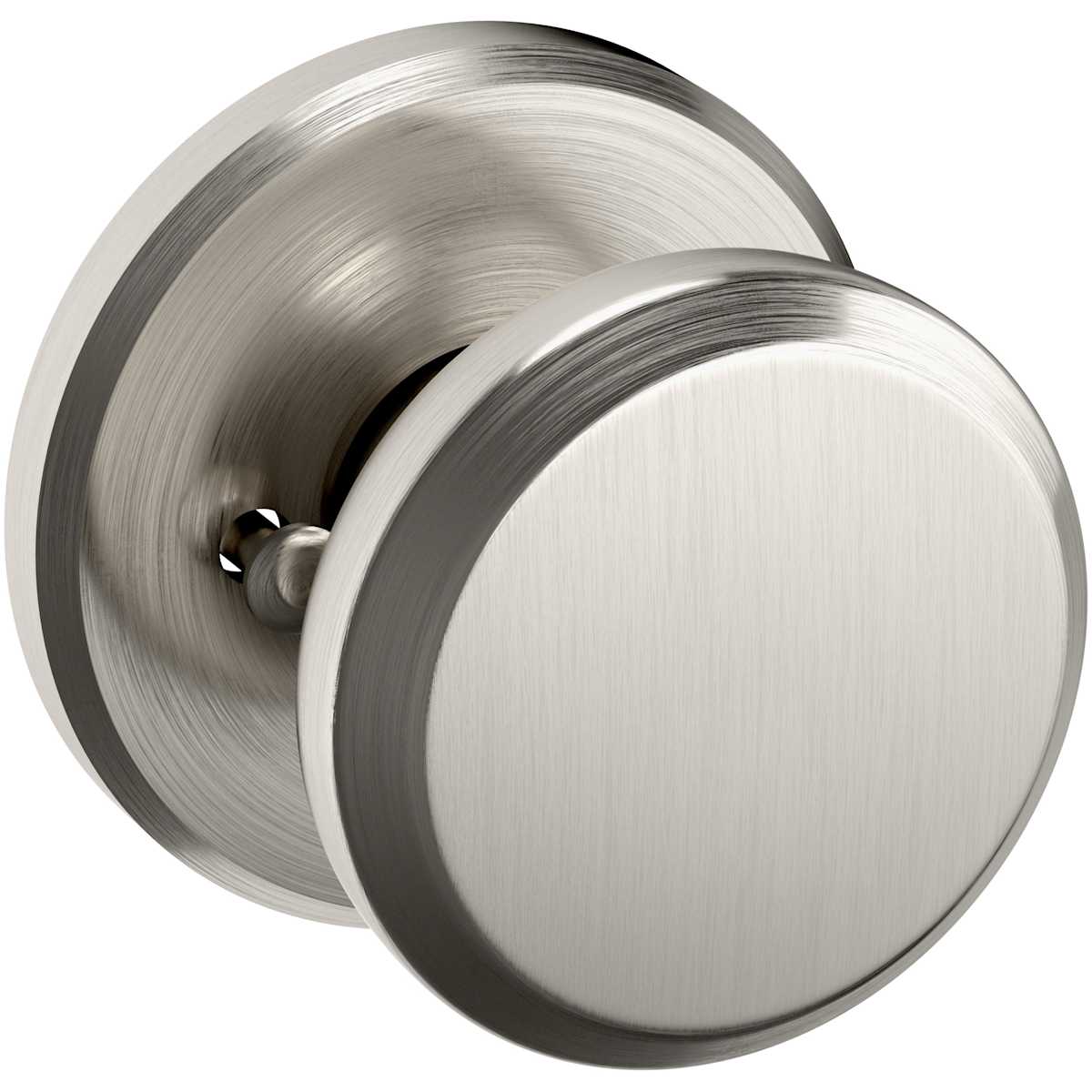Estate 5023 Knob with R016 Rose – Half Dummy – Lifetime Satin Nickel
