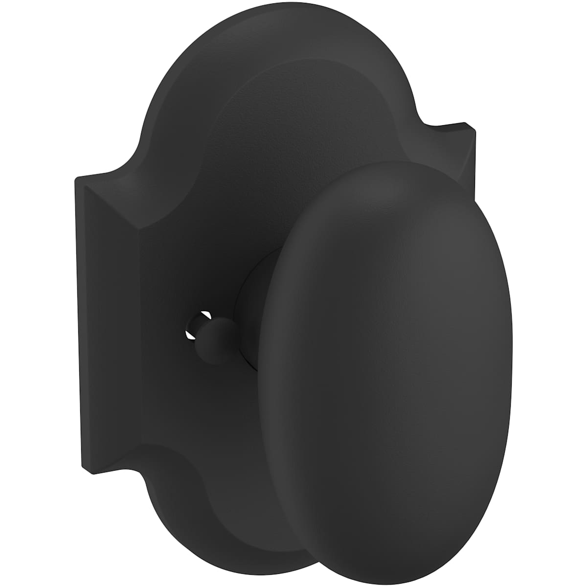 Estate 5024 Knob with R030 Rose – Half Dummy – Satin Black