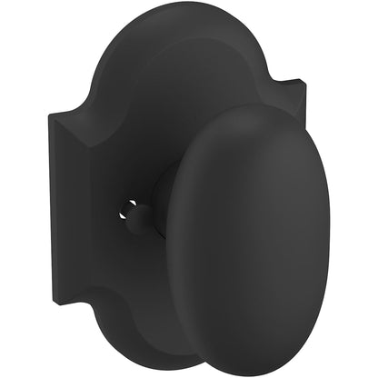 Estate 5024 Knob with R030 Rose – Half Dummy – Satin Black