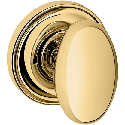 Estate 5025 Egg Knob with 5048 Rose – Half Dummy – Lifetime Polished Brass