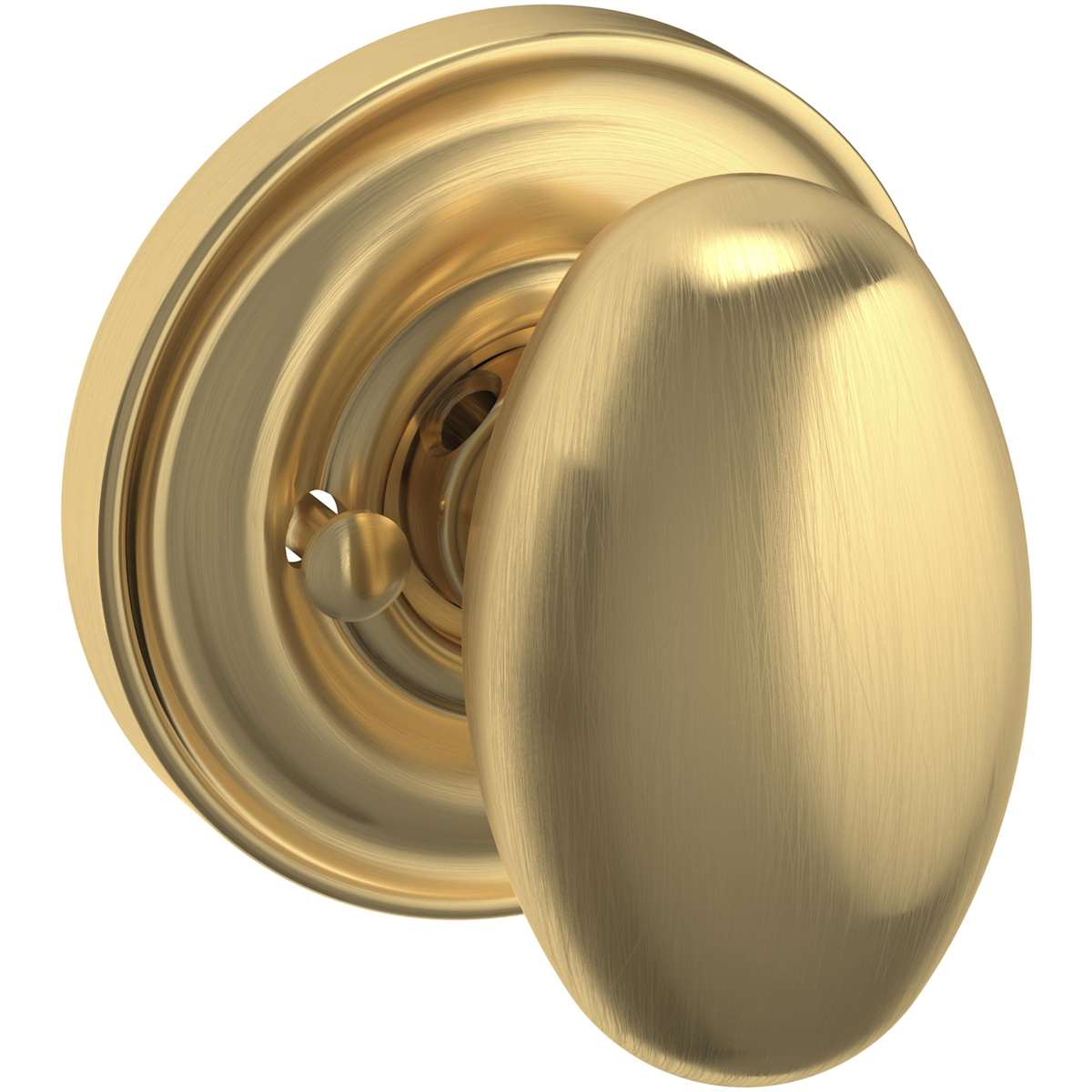 Estate 5025 Egg Knob with 5048 Rose – Half Dummy – Lifetime Satin Brass
