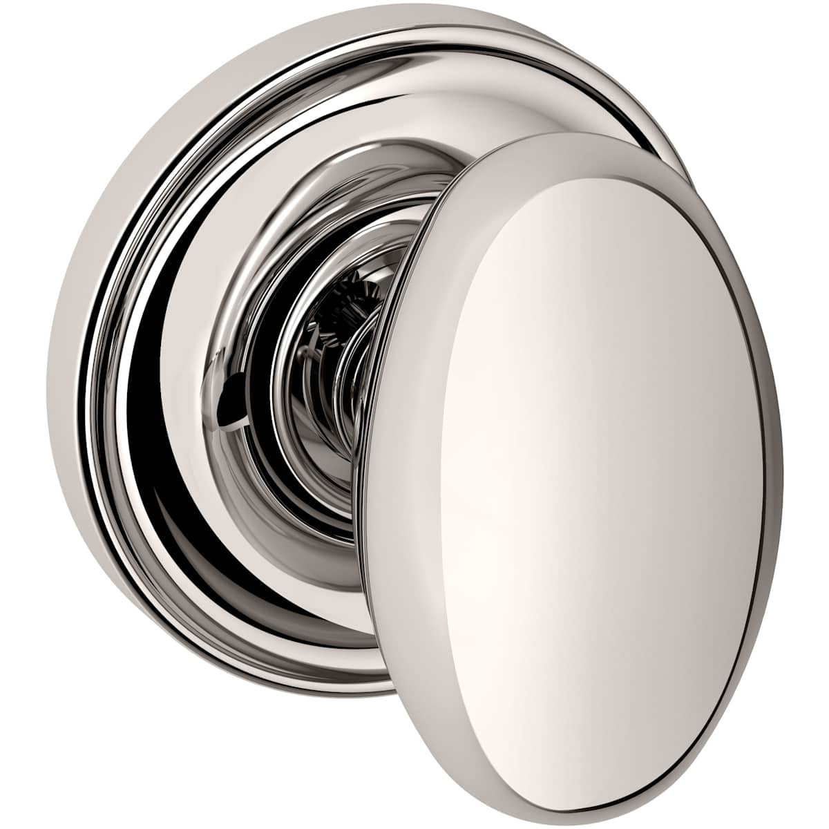 Estate 5025 Egg Knob with 5048 Rose – Half Dummy – Lifetime Polished Nickel