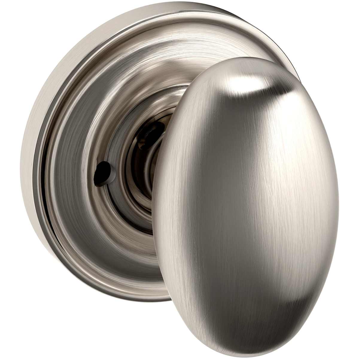 Estate 5025 Egg Knob with 5048 Rose – Half Dummy – Lifetime Satin Nickel