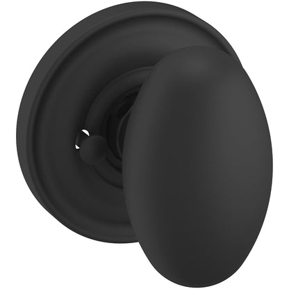Estate 5025 Egg Knob with 5048 Rose – Half Dummy – Satin Black