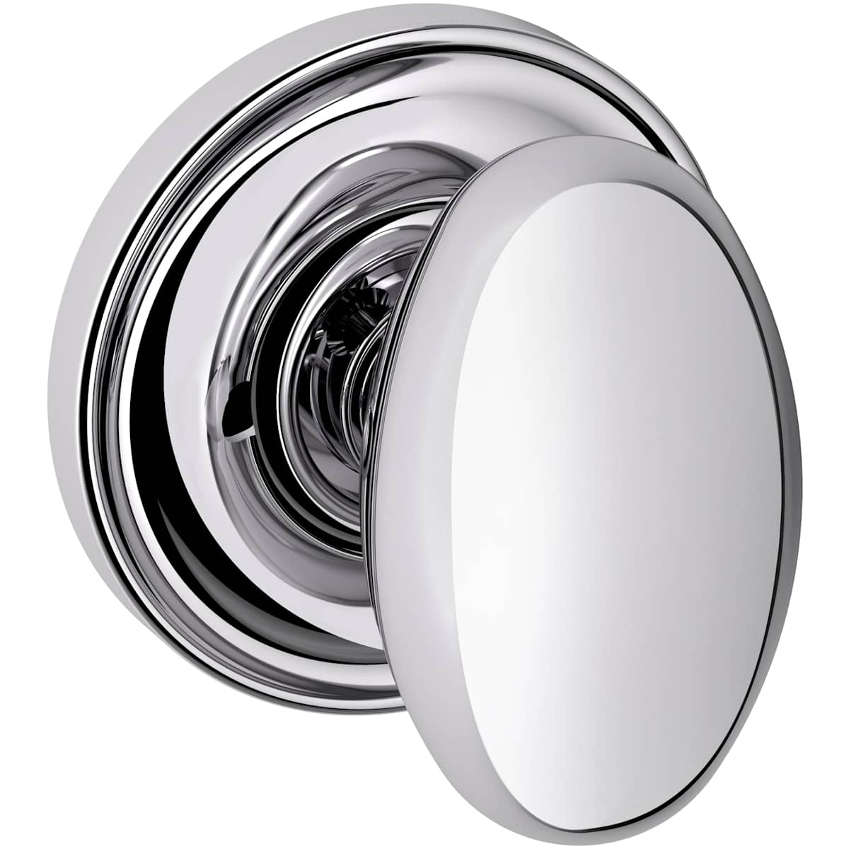 Estate 5025 Egg Knob with 5048 Rose – Half Dummy – Polished Chrome