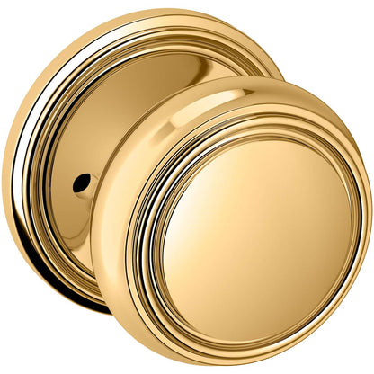 Estate 5068 Nashville Knob (2 3/8") with 5070 Rose – Half Dummy – Polished Brass