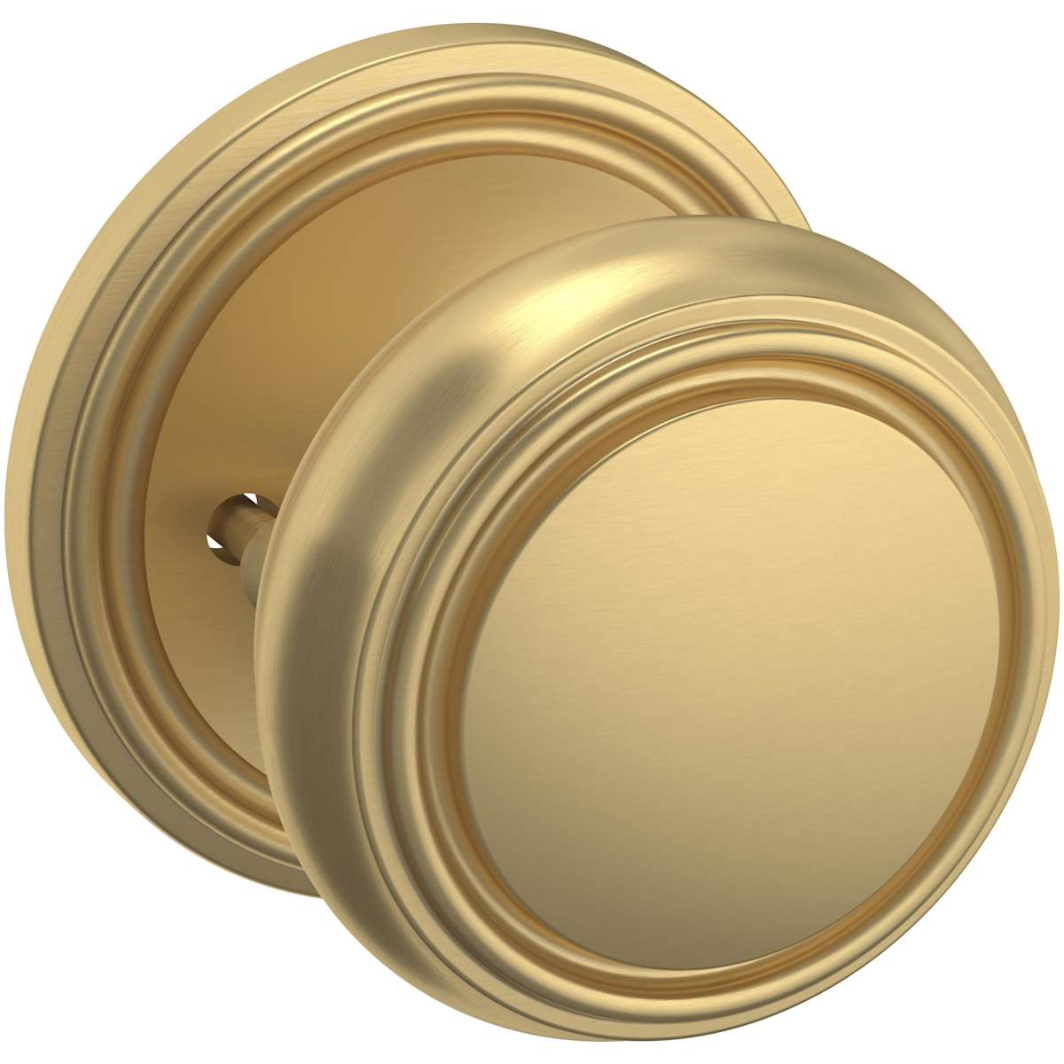 Estate 5068 Nashville Knob (2 3/8") with 5070 Rose – Half Dummy – Vintage Brass