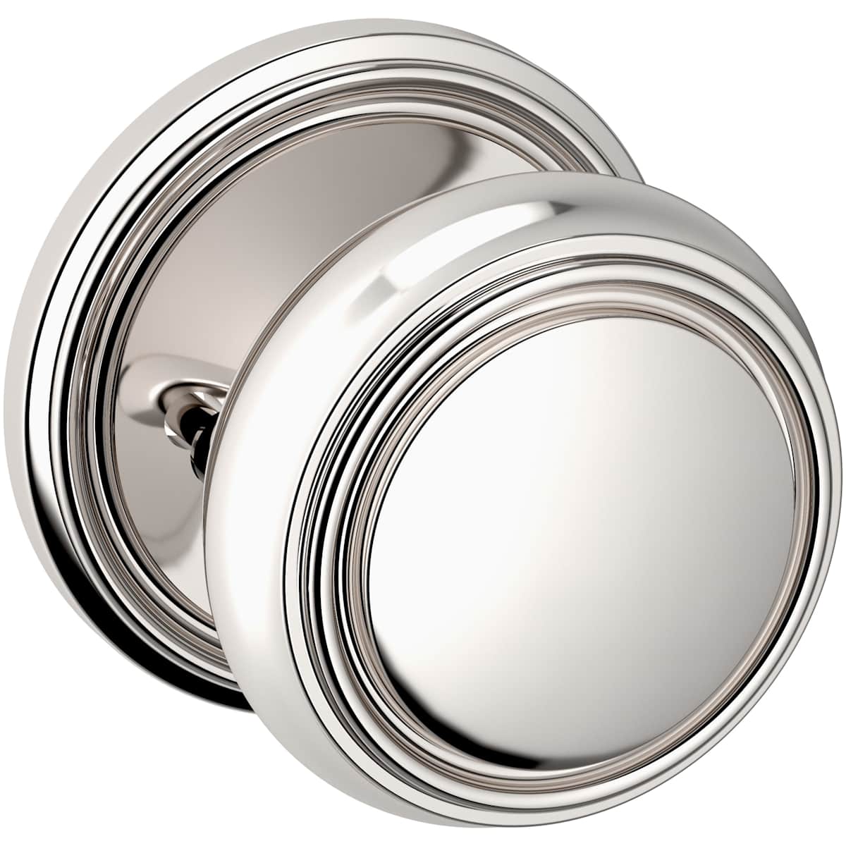 Estate 5068 Nashville Knob (2 3/8") with 5070 Rose – Half Dummy – Lifetime Polished Nickel