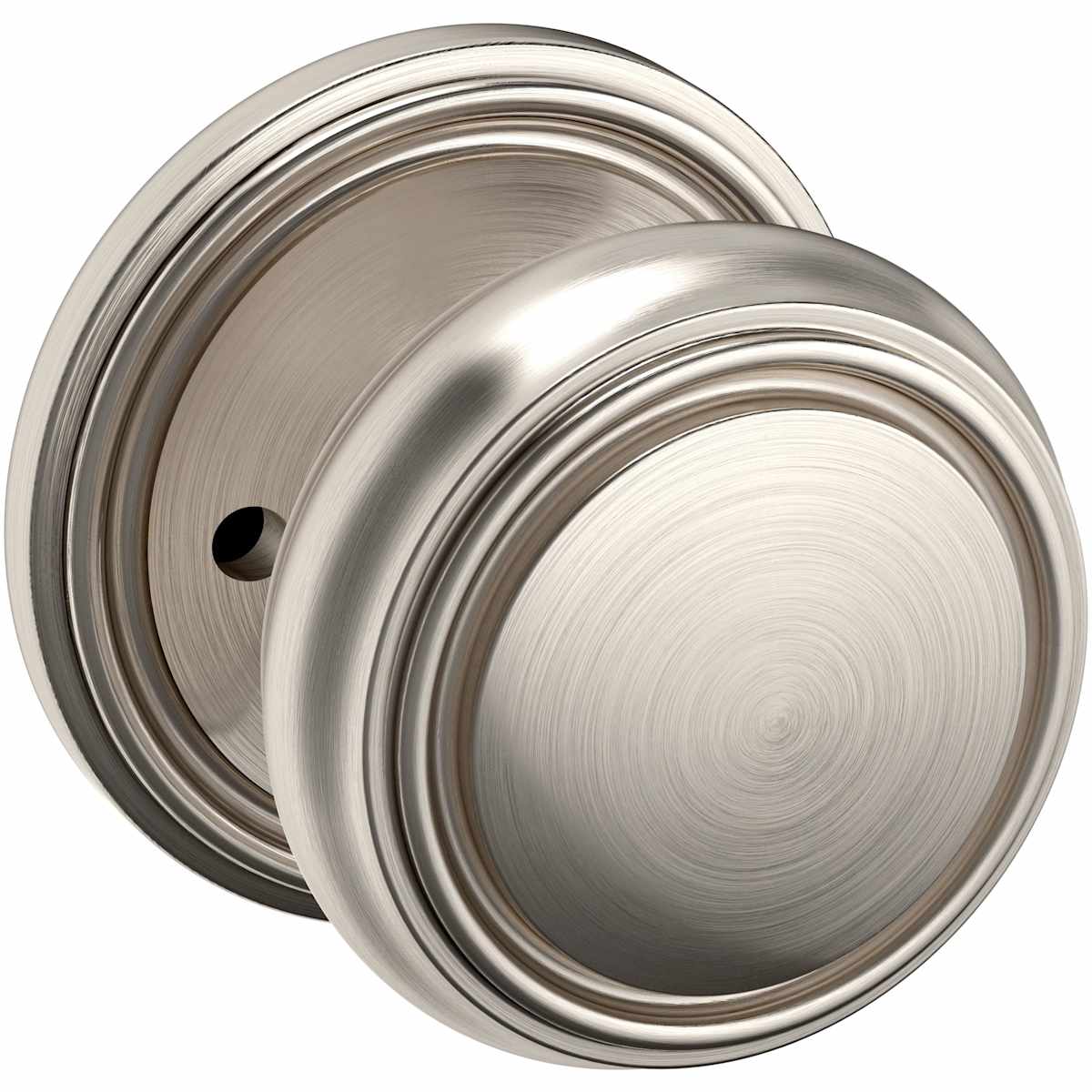 Estate 5068 Nashville Knob (2 3/8") with 5070 Rose – Half Dummy – Lifetime Satin Nickel