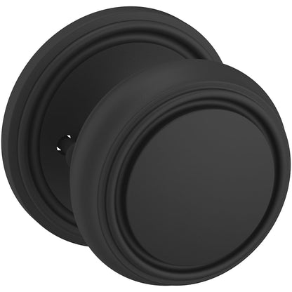 Estate 5068 Nashville Knob (2 3/8") with 5070 Rose – Half Dummy – Satin Black