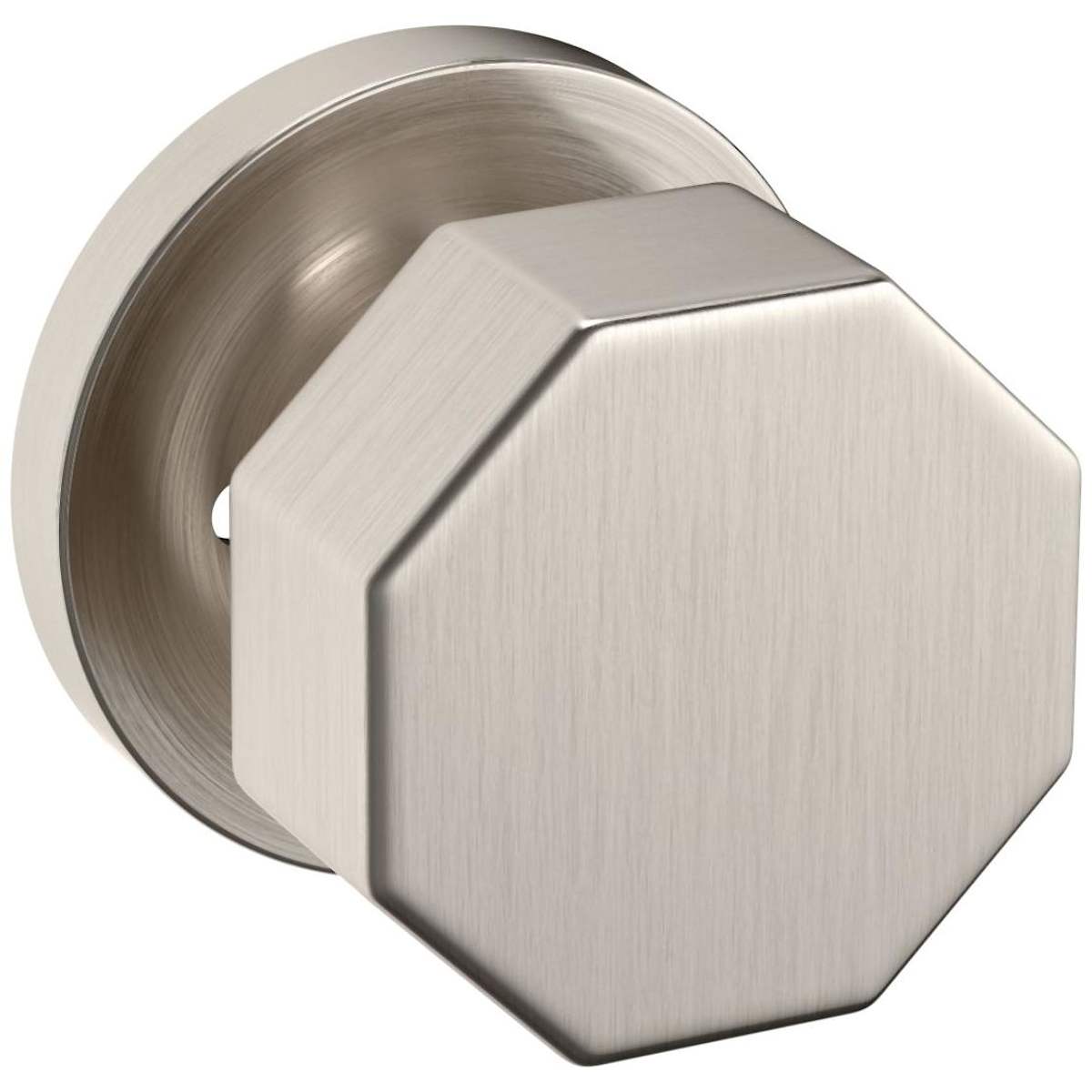 Estate 5073 Octagonal Knob with 5046 Rose – Half Dummy – Lifetime Satin Nickel