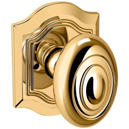 Estate 5077 Bethpage Knob with R027 Rose – Half Dummy – Lifetime Polished Brass