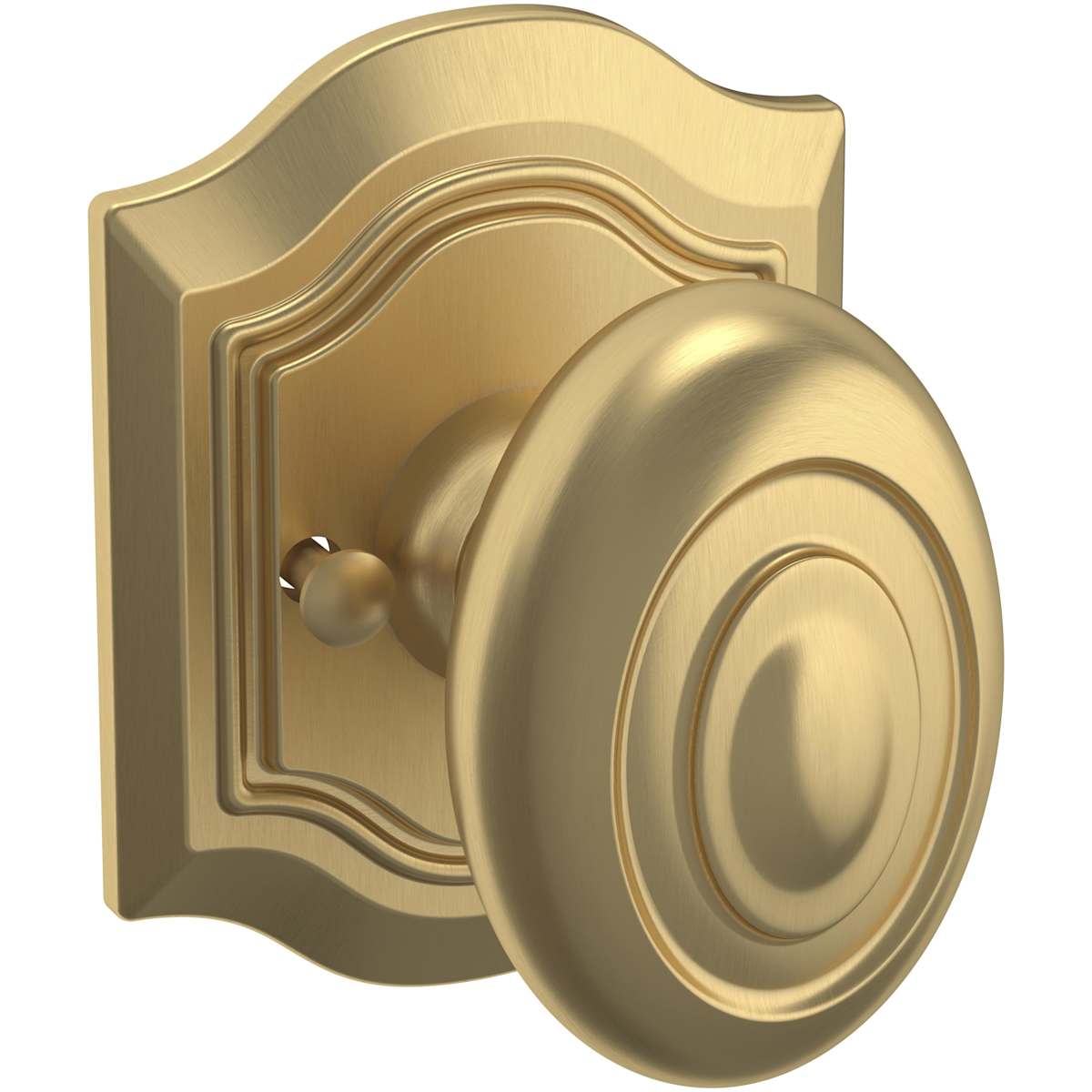 Estate 5077 Bethpage Knob with R027 Rose – Half Dummy – Vintage Brass