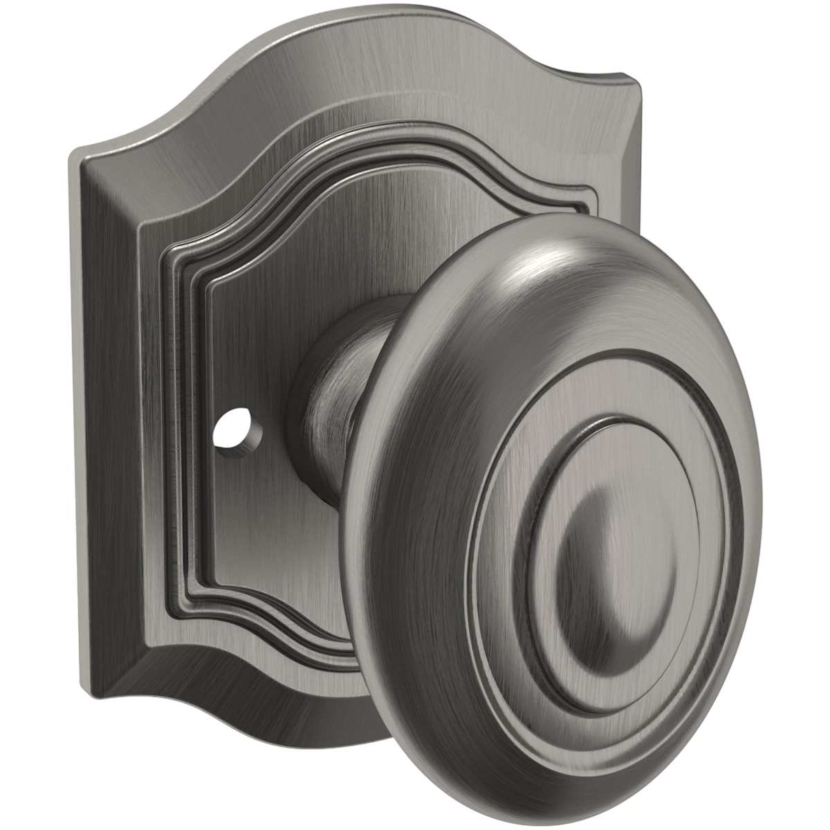 Estate 5077 Bethpage Knob with R027 Rose – Half Dummy – Satin Black