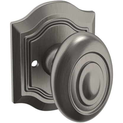 Estate 5077 Bethpage Knob with R027 Rose – Half Dummy – Satin Black