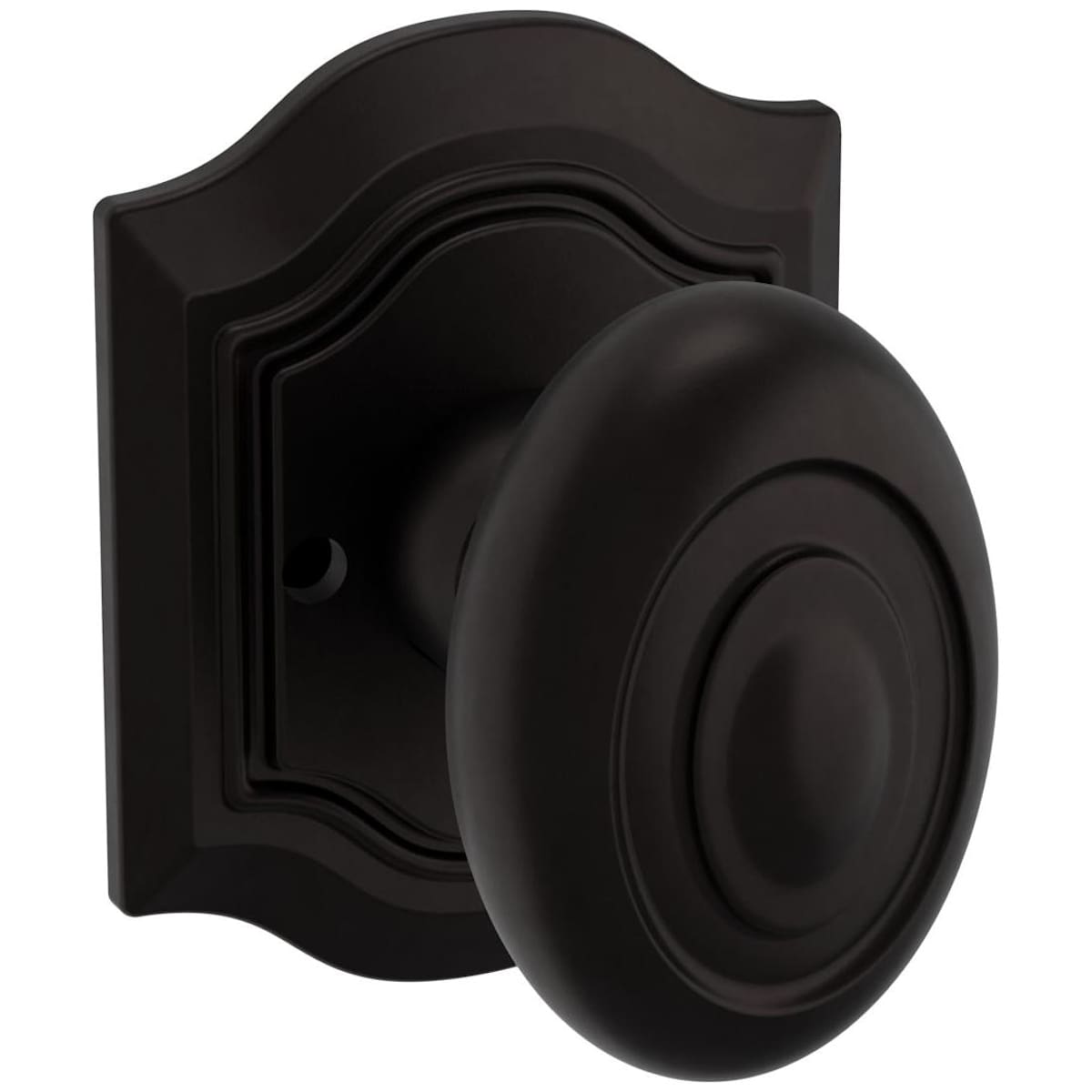 Estate 5077 Bethpage Knob with R027 Rose – Half Dummy – Oil Rubbed Bronze