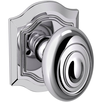 Estate 5077 Bethpage Knob with R027 Rose – Half Dummy – Polished Chrome