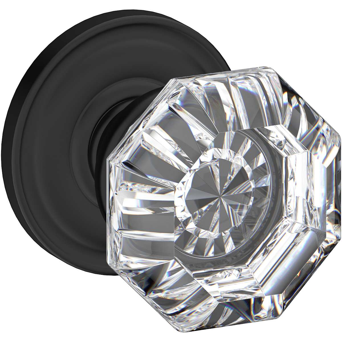 Estate 5080 Filmore Knob with 5048 Rose – Half Dummy – Satin Black