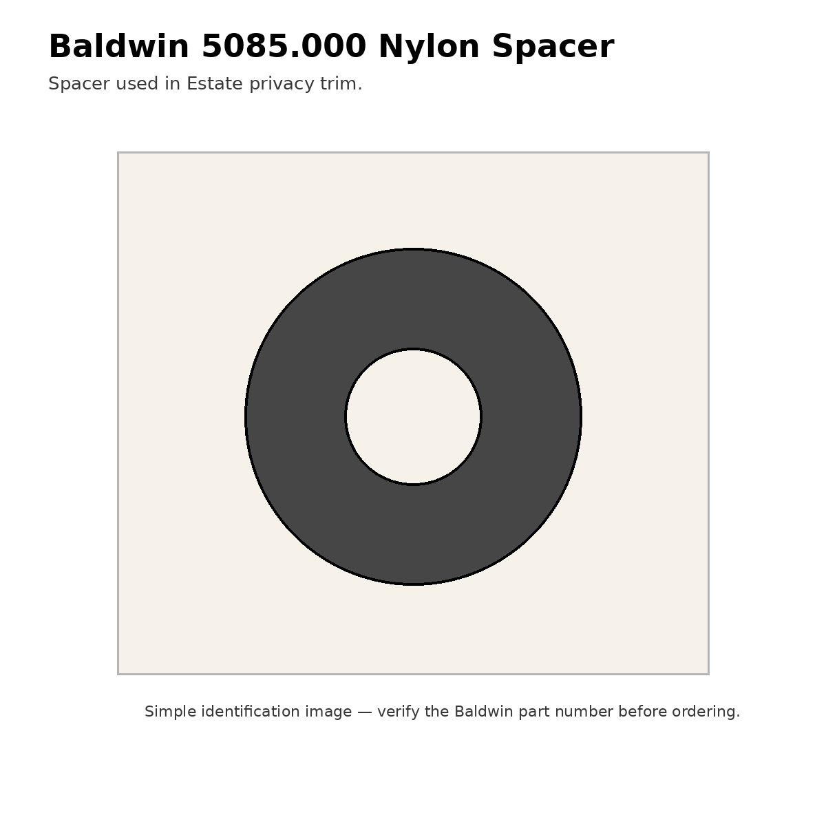 Baldwin 5085.000 graphite nylon spacer