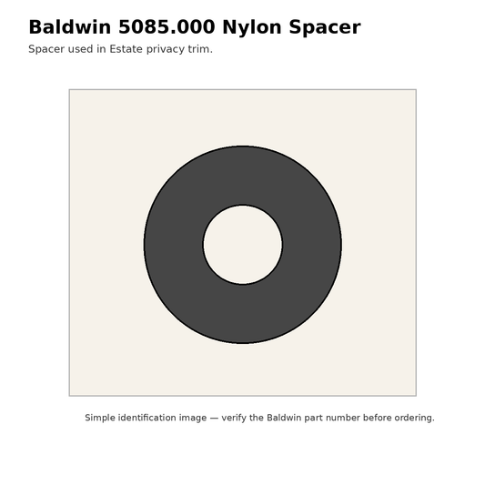 Baldwin 5085.000 graphite nylon spacer
