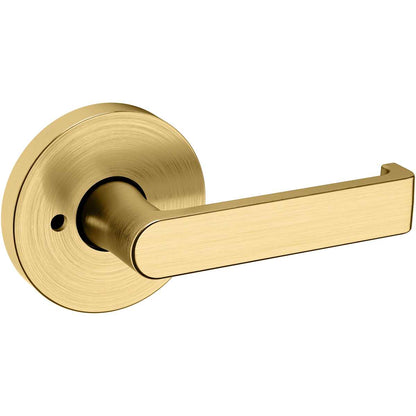 Estate 5105 Privacy Door Lever Set with 5046 Rose – Lifetime Satin Brass