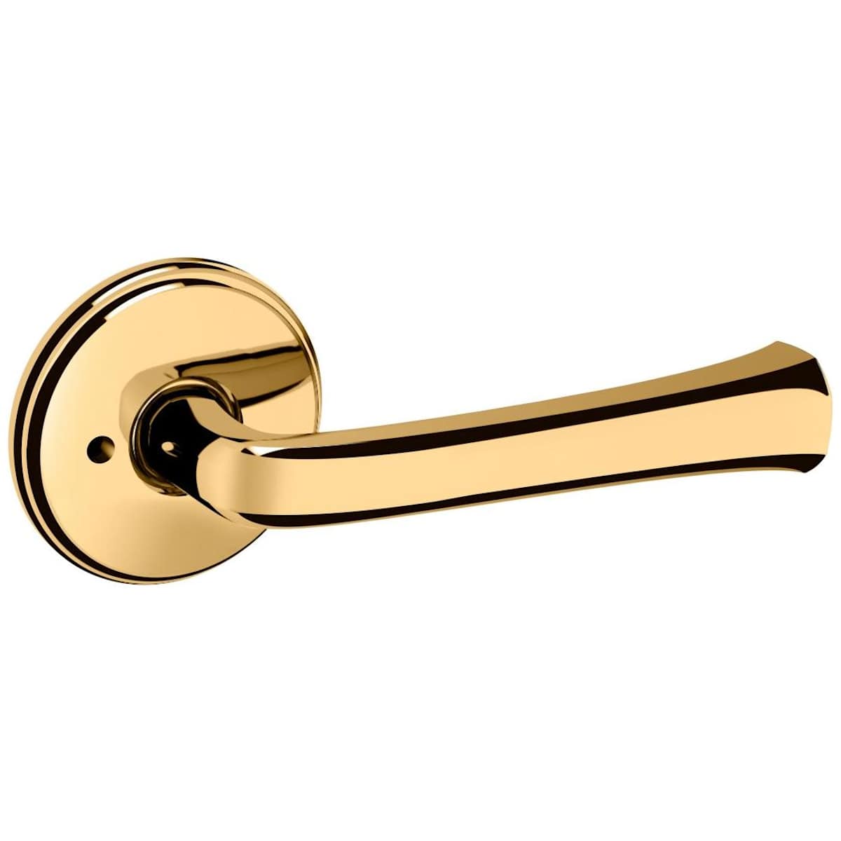 Estate 5112 Privacy Door Lever Set with 5075 Rose – Lifetime Polished Brass