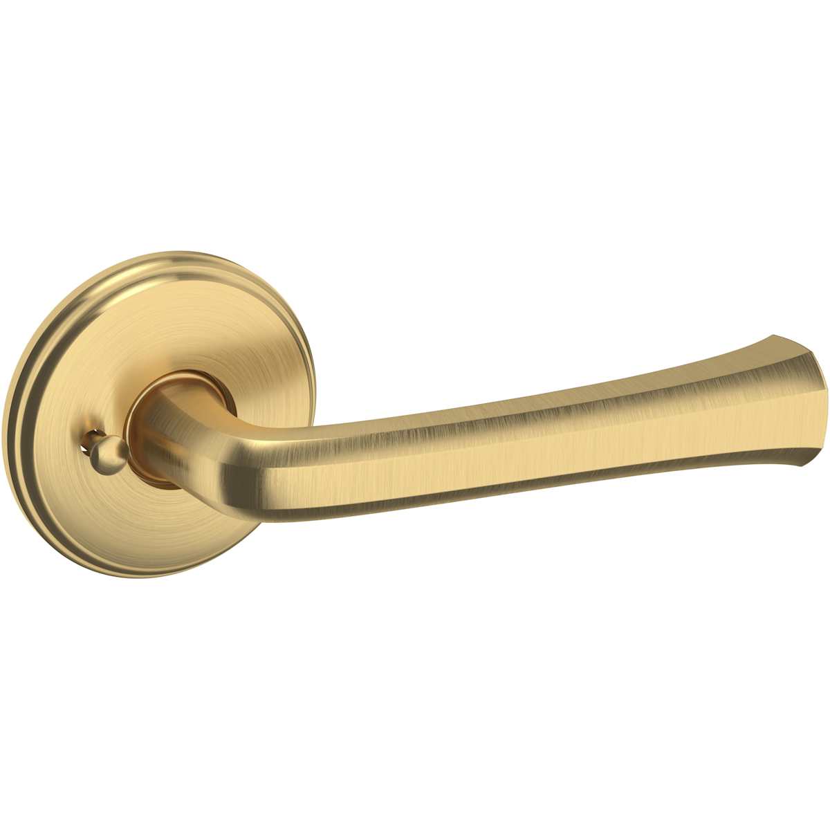 Estate 5112 Privacy Door Lever Set with 5075 Rose – Lifetime Satin Brass