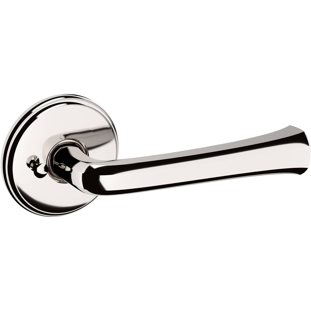 Estate 5112 Privacy Door Lever Set with 5075 Rose – Lifetime Polished Nickel