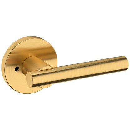 Estate 5137 Privacy Door Lever Set with 5046 Rose – Lifetime Satin Brass
