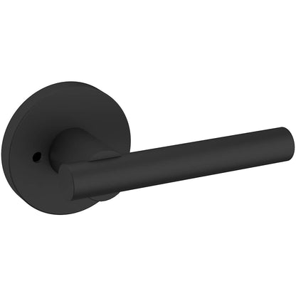 Estate 5137 Privacy Door Lever Set with 5046 Rose – Satin Black