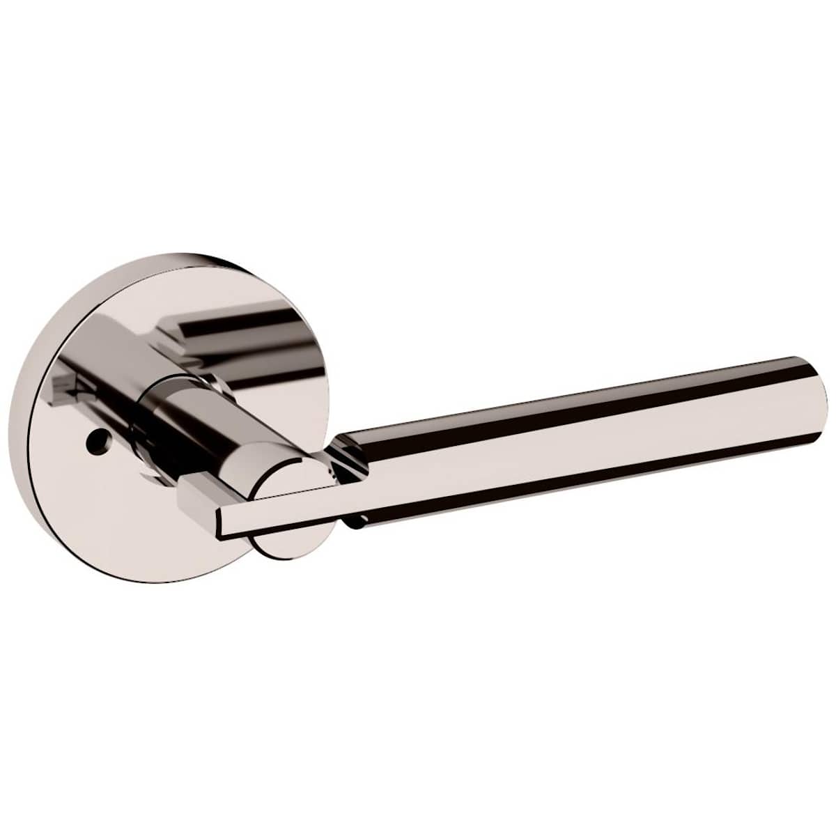 Estate 5161 Privacy Door Lever Set with 5046 Rose – Lifetime Polished Nickel