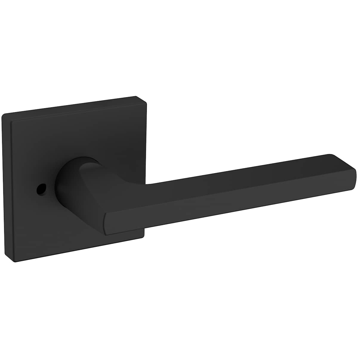 Estate 5162 Privacy Door Lever Set with R017 Rose – Satin Black