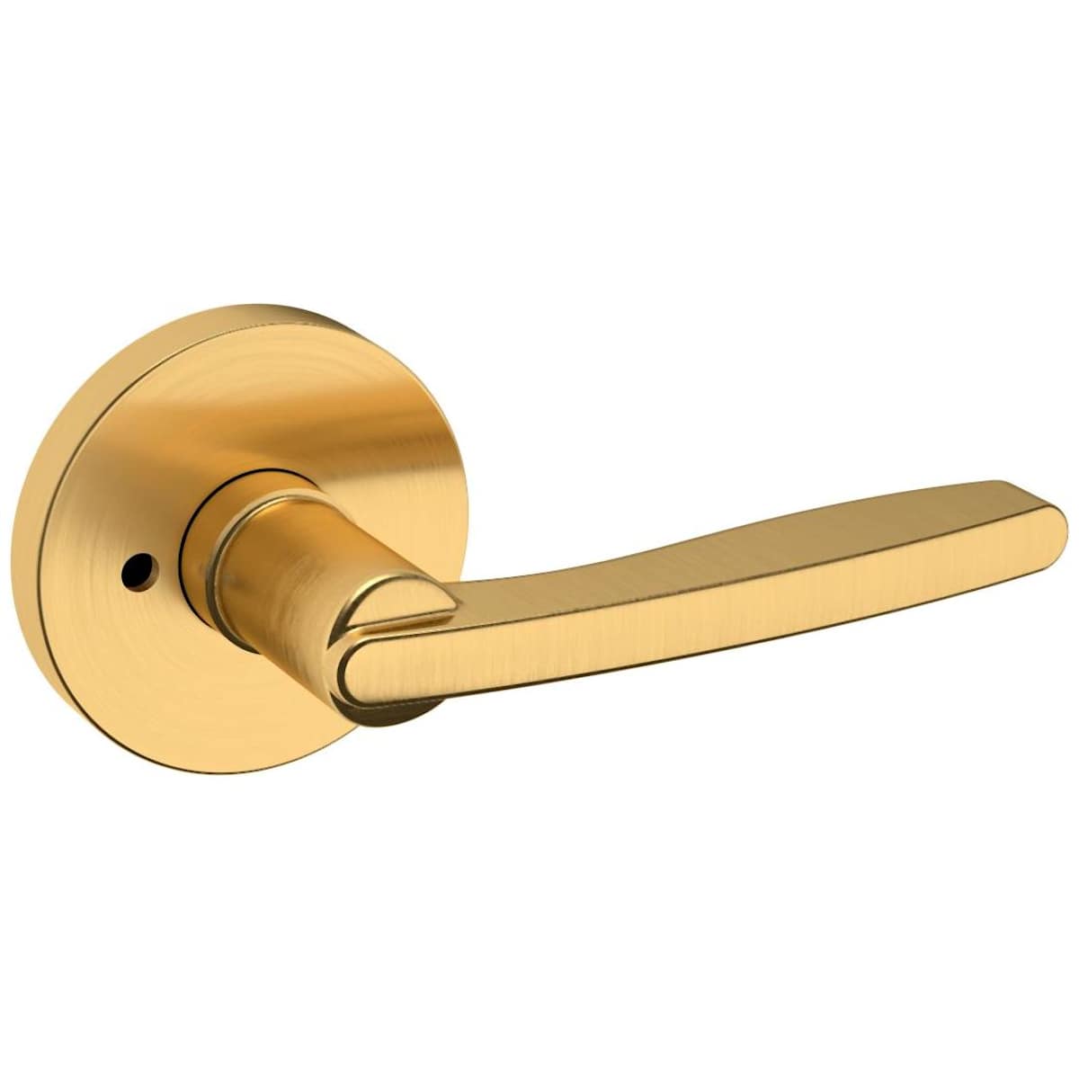 Estate 5164 Privacy Door Lever Set with 5046 Rose – Lifetime Satin Brass