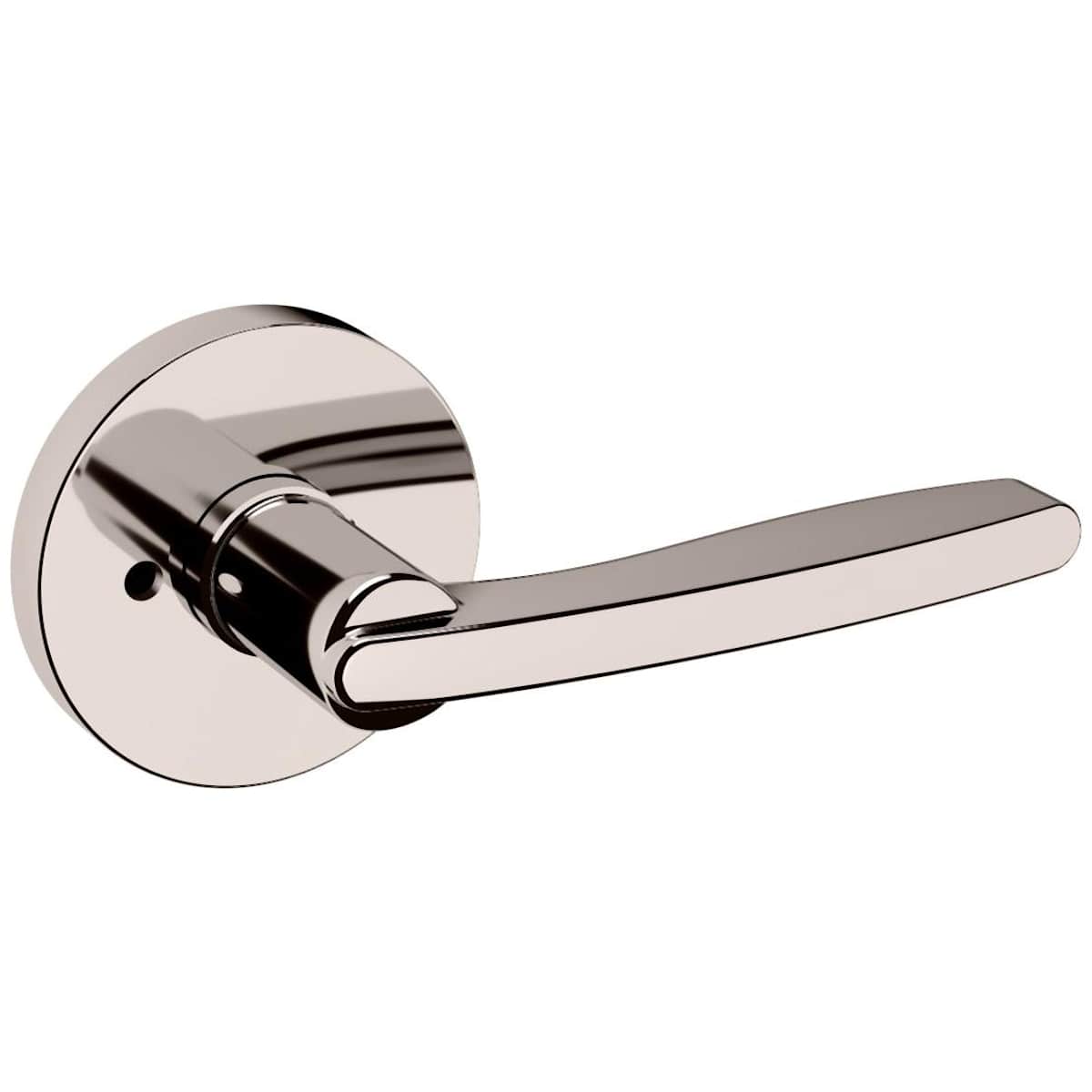 Estate 5164 Privacy Door Lever Set with 5046 Rose – Lifetime Polished Nickel