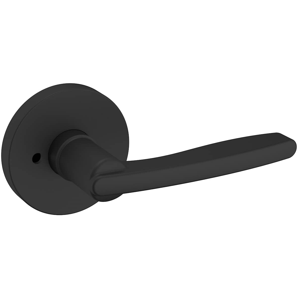 Estate 5164 Privacy Door Lever Set with 5046 Rose – Satin Black