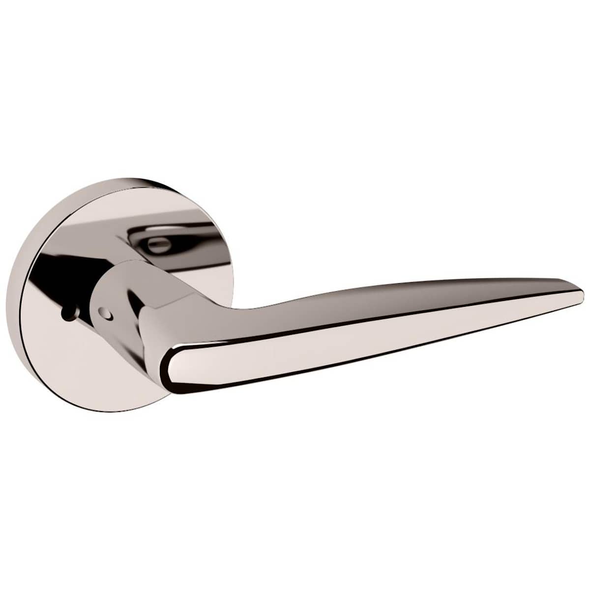 Estate 5166 Privacy Door Lever Set with 5046 Rose – Lifetime Polished Nickel