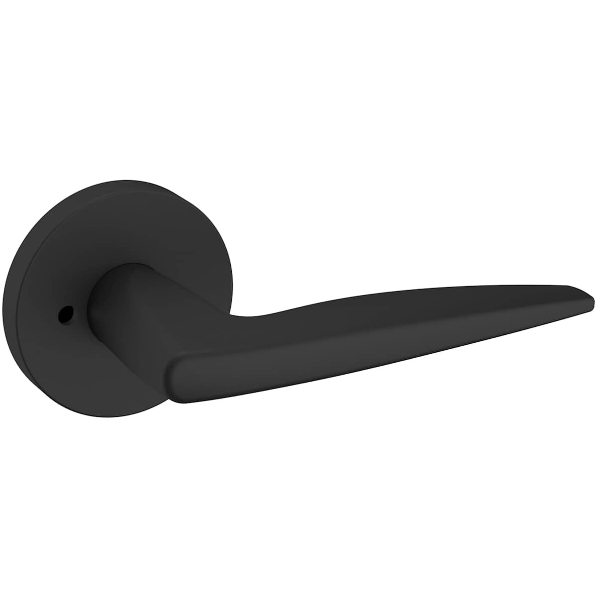 Estate 5166 Privacy Door Lever Set with 5046 Rose – Satin Black