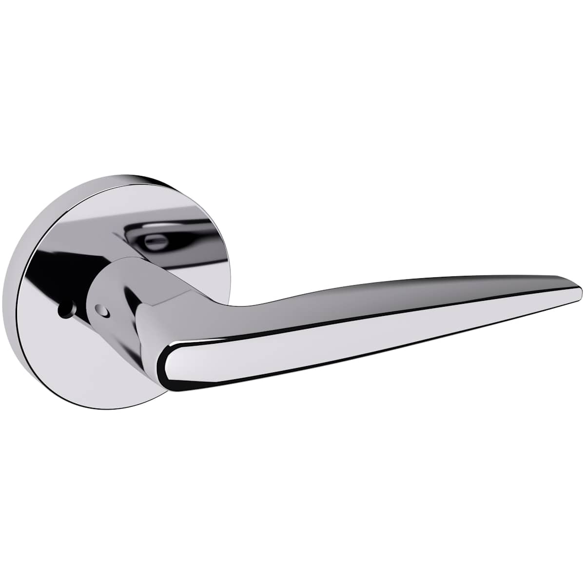 Estate 5166 Privacy Door Lever Set with 5046 Rose – Polished Chrome