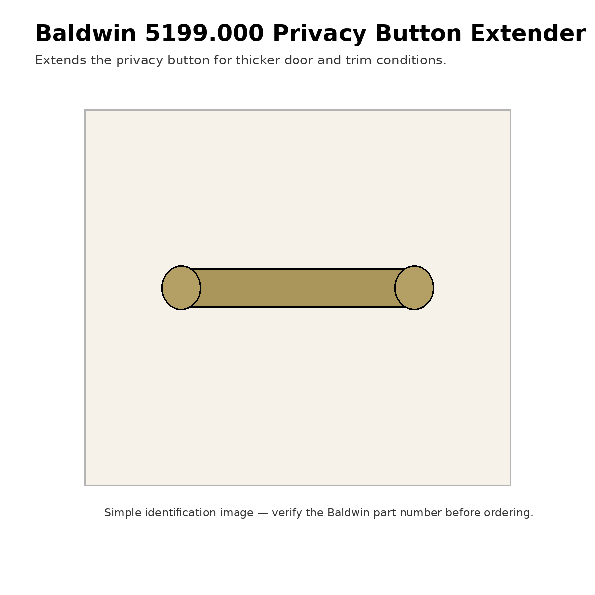 Baldwin 5199.000 privacy button extender