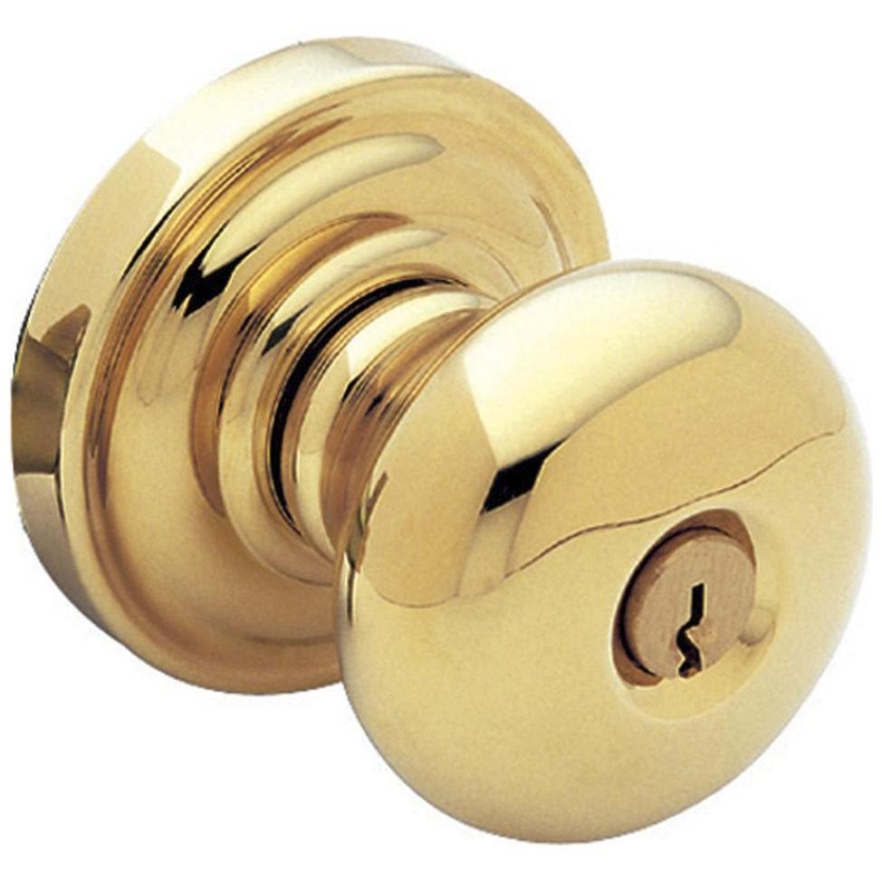 5205 Baldwin Classic Keyed Knob - Lifetime Polished Brass 003