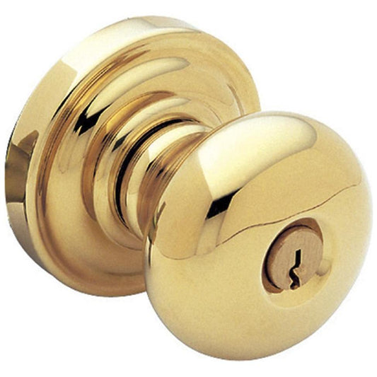 5205 Baldwin Classic Keyed Knob - Lifetime Polished Brass 003