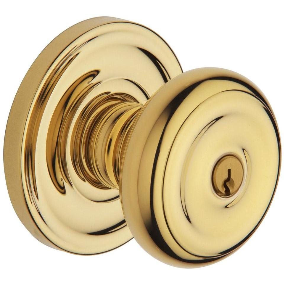 5210 Baldwin Colonial Keyed Knob - Lifetime Polished Brass 003
