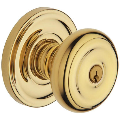 5210 Baldwin Colonial Keyed Knob - Lifetime Polished Brass 003