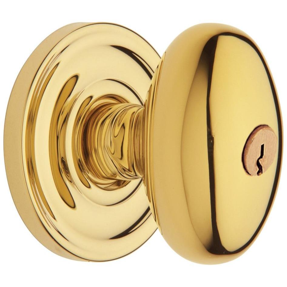 5225 Baldwin Egg Keyed Knob - Lifetime Polished Brass 003