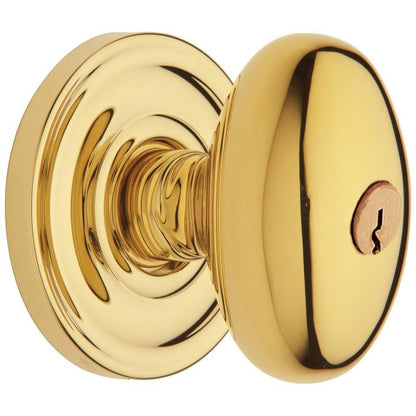 5225 Baldwin Egg Keyed Knob - Lifetime Polished Brass 003