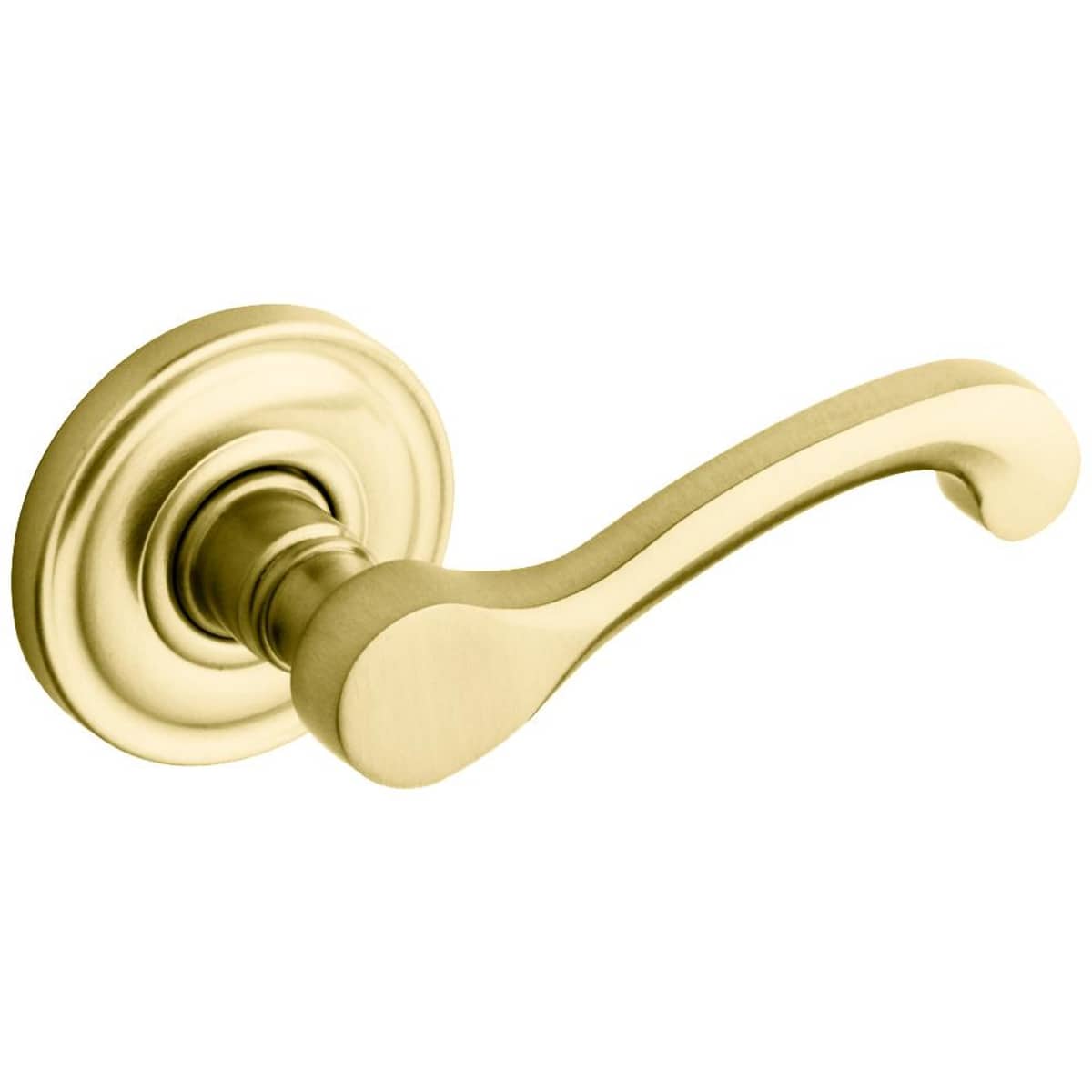 Estate 5445V Classic Estate Levers without Rosettes – Lifetime PVD Satin Brass